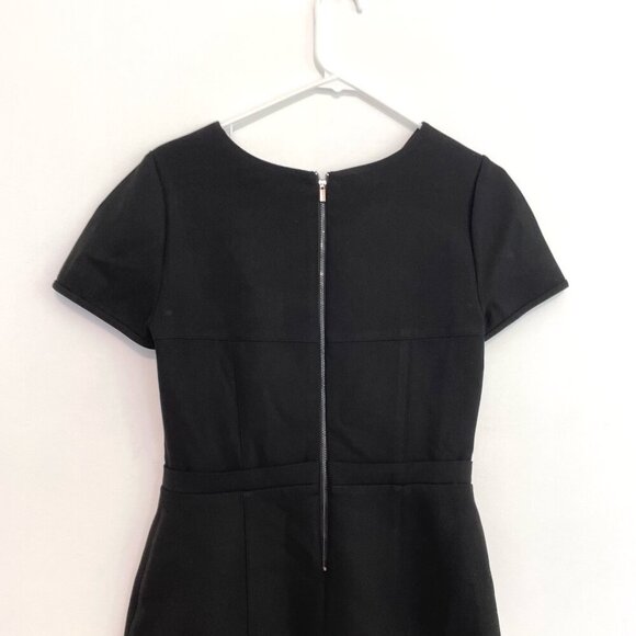 BCBGMAXAZRIA Hannah Dress Black Tan Brown Colorblock Color Block Fit Flare Mini - Picture 11 of 16